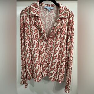 Hill House Eleni Pajama Set in Birch Vine Stripe